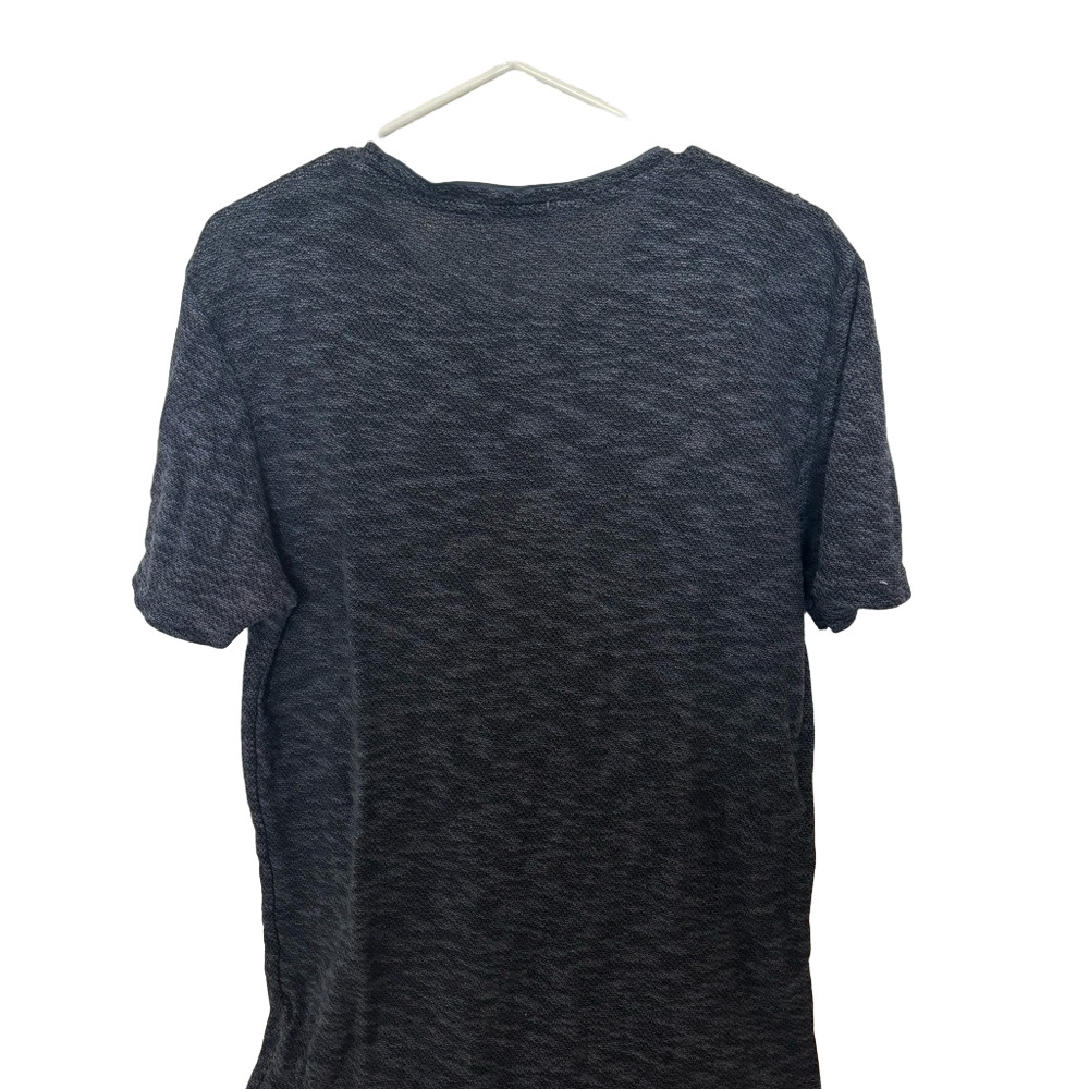Simons Men's Short Sleeve Heathered Navy Shirt - Picture 2 of 3
